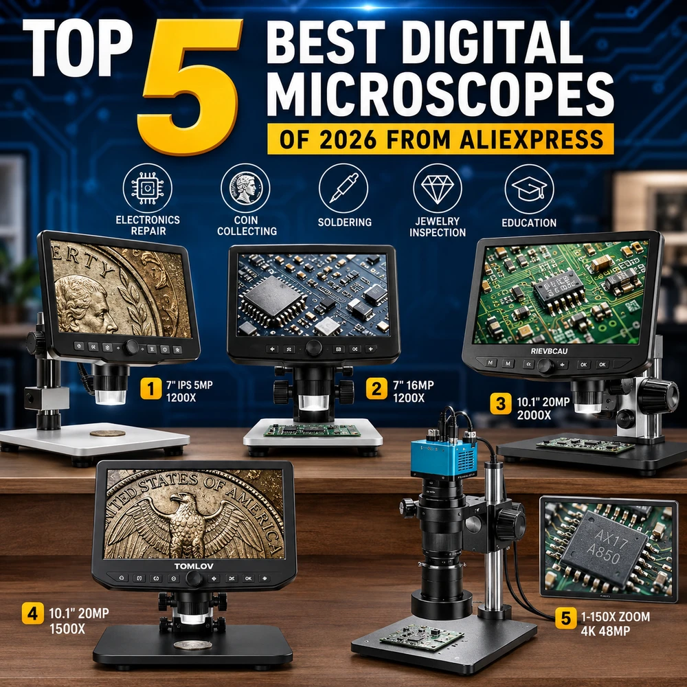 Top 5 Best Digital Microscopes of 2026 from AliExpress